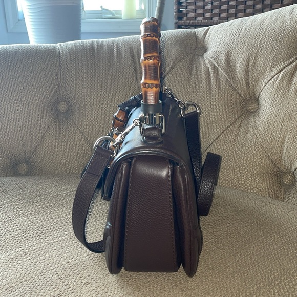 New Gucci bamboo leather top handle bag - Picture 5 of 13